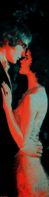 Free dark romance bookmark featuring a couple coming in for a hug